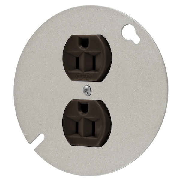 Straight Blade Receptacle, 5-15R, 15 A, 125V AC, 2 Pole, 3 Wire, Flush Mount, Grounded